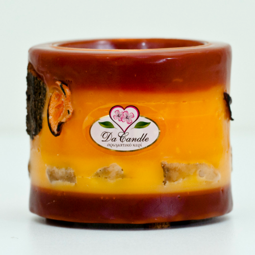 Αρωματικό κερί - Φαναράκι Καφέ με Πορτοκαλί