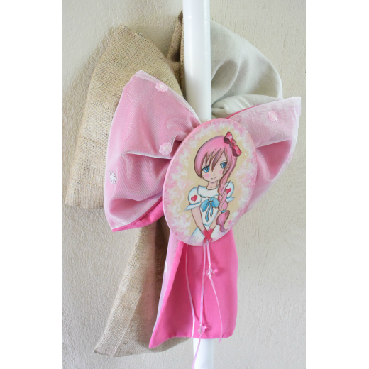 Λαμπάδα Βάπτισης - Στολισμένη